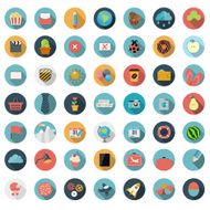 Set of Flat Design Concept Vector Illustration With Long Shadow N2
