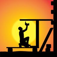 Vector silhouette of a man N1150