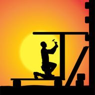 Vector silhouette of a man N1151