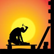 Vector silhouette of a man N1152
