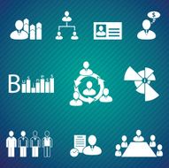 Business and finance icons set N11