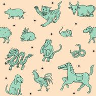 Chinese zodiac in vector N4