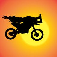 Vector silhouette of extreme jumps N13