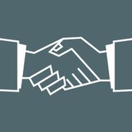 Flat Handshake Icon