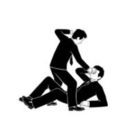 businessman fighting