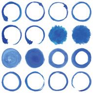 Circular Blue Brush Stroke