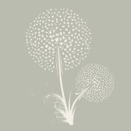 flying butterfly in the form of dandelion