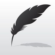Feather with shadow