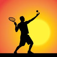 Vector silhouette of a man N1156