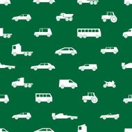 simple cars black silhouettes icons pattern eps10