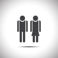 man and woman vector icon N2
