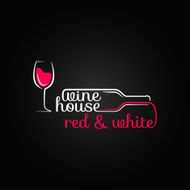 wine glass bottle house design background