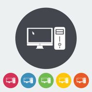 Computer flat icon N2