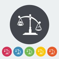 Weights single flat icon N4