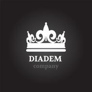 Diadem vector silhouette icon