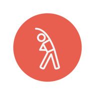 Man do stretching thin line icon N2
