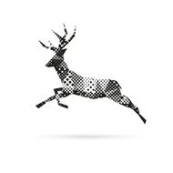 Deer abstract isolated on a white backgrounds vector illustration N6