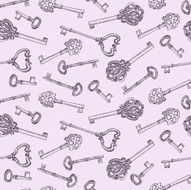 Vintage pattern with keys