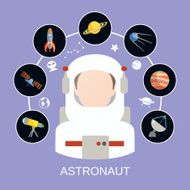 Astronaut and space icons