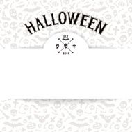 White Paper Sheet on Light Halloween Background