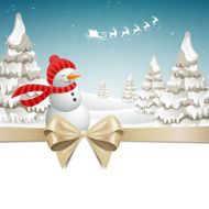 Vector Christmas Design with Snowman N17