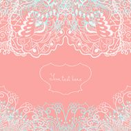 Wedding Invitation or Greeting Card with Lace N2