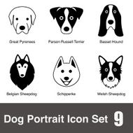 Dog face charactor icon design series N12