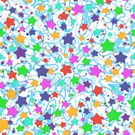 Seamless pattern colorful stars