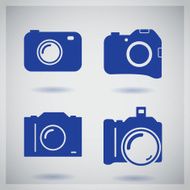 Set of four icons with camera N2