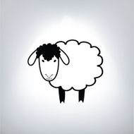 black silhouette of sheep N14