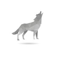 Wolf abstract isolated on a white backgrounds vector illustration