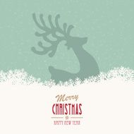 reindeer merry christmas snowy background N15