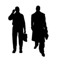 Vector silhouette of man N240