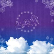 Background with Santa sleigh