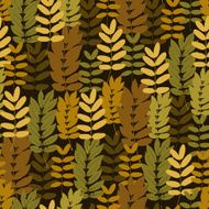 Autumn foliage seamless pattern