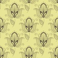 Persian paisley seamless floral pattern N4