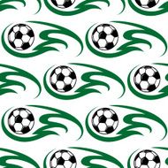 Soccer ball seamless pattern