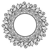 Beautiful Deco Floral Circle (Vector) N4