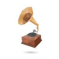 Gramophone abstract isolated on a white backgrounds vector illustration N2