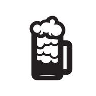 Beer Glass Black Silhouette