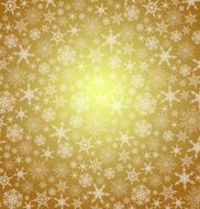 Gold Christmas Snowflakes - Abstract vector background