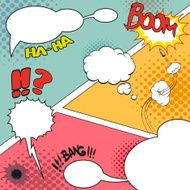 Vector comic book explosion elements Cartoon symbols N10