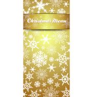 Christmas Menu Snowflakes - Gold Snowflake Background N2