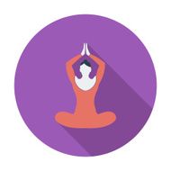 Yoga flat icon N8
