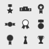 Set of vector icons different awards