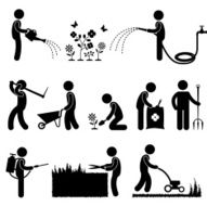 Gardening Work Pictogram