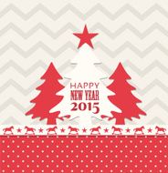 christmas and new year 2015 greeting card