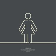 Human female sign icon