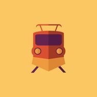 Train Transportation Flat Icon N3