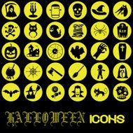 yellow halloween icons
